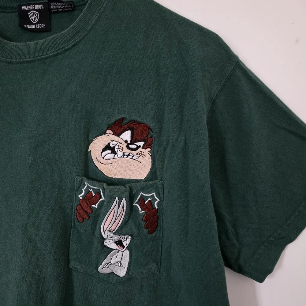 Vintage Looney Tunes Bugs Bunny Warmer Bros. Embroidered Pocket T-Shirt Grailed - Picture 1 of 6